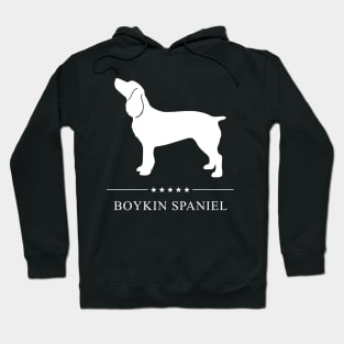 Boykin Spaniel Dog White Silhouette Hoodie